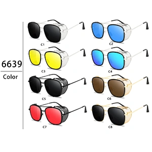 2021 newest fashion steam punk metal retro sunglasses women men eyewear shade vintage sun glasses wholesale custom goggles
