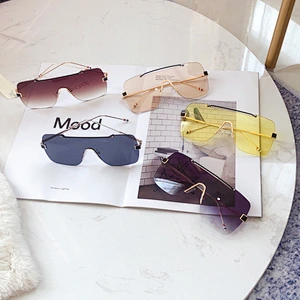 fashion rimless retro sunglasses women men newest shades vintage sun glasses wholesale custom eyewear 2021 trendy goggle