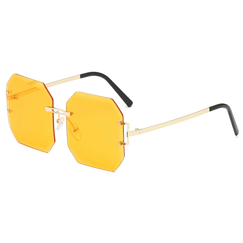 fashion rimless sunglasses women men newest shades retro square sun glasses wholesale custom eyewear 2021 trendy goggle