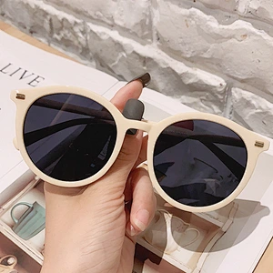 fashion round frame sunglasses women men newest shades retro vintage  sun glasses  wholesale custom eyewear 2021 trendy goggles