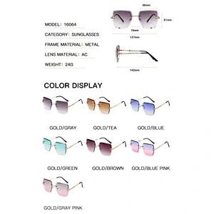 fashion sunglasses women men newest shadess retro rimless sun glasses  wholesale custom eyewear 2021goggles