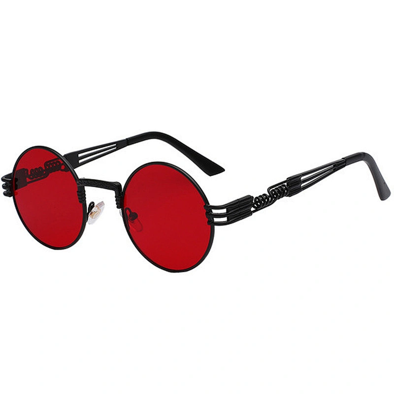 2021 newest fashion round steam punk metal spring legs sunglasses women men eyewear shade sun glasses wholesale custom goggles