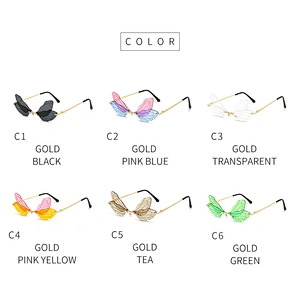 fashion rimless sunglasses women men newest shades foldable sun glasses wholesale custom eyewear 2021 trendy goggles