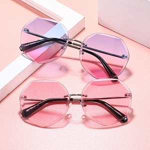 fashionable sunglasses women men newest rimless photochromic retro  shades sun glasses wholesale custom eyewear 2021 goggles