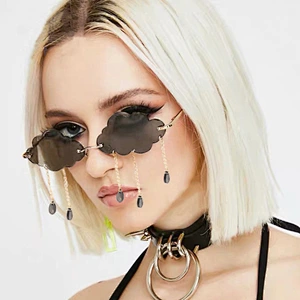 fashions rimless cloud shape sunglasses women men newest shades retro sun glasses wholesale custom eyewear 2021 trendy goggles