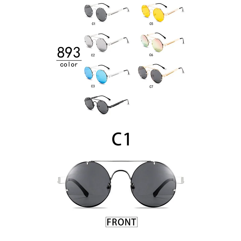 retro round frame sunglasses women men newest shades spring arm legs sun glasses wholesale custom eyewear 2021 trendy goggles