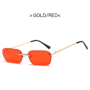 2021 newest fashion rimless polygonal sunglasses women men eyewear shade vintage trendy sun glasses wholesale custom goggles