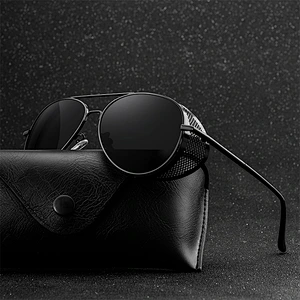 retro polarized steampunk sunglasses women men newest shades fashion sun glasses wholesale custom eyewear 2021 trendy goggles