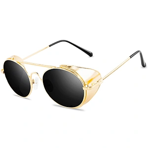 retro metal steampunk sunglasses women men newest shades fashion round sun glasses wholesale custom eyewear 2021 trendy goggles