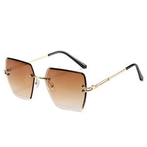 fashion sunglasses women men newest shadess retro rimless sun glasses  wholesale custom eyewear 2021goggles