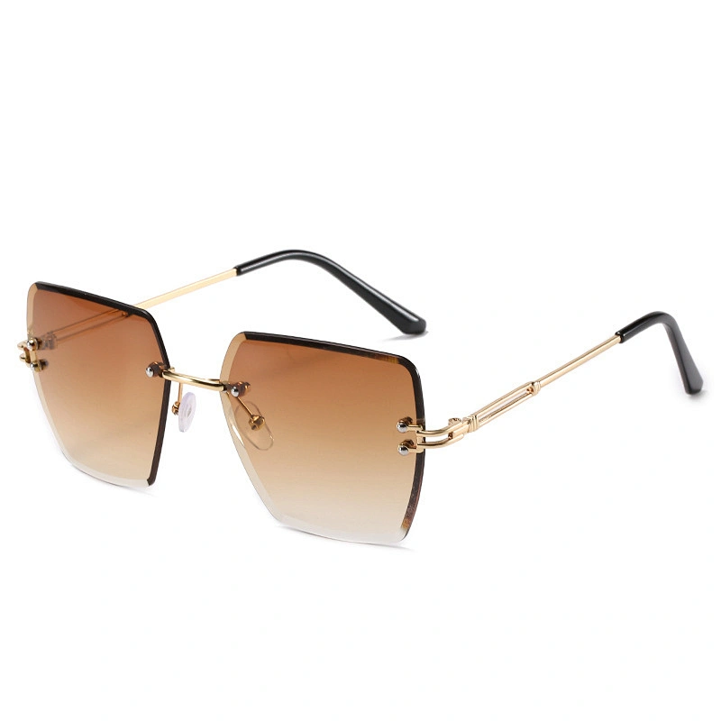 fashion sunglasses women men newest shadess retro rimless sun glasses  wholesale custom eyewear 2021goggles