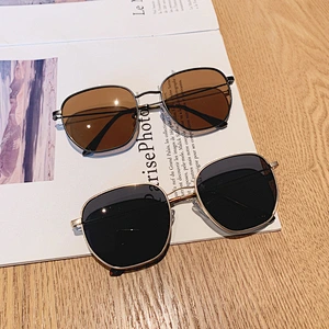 irregular metal retro square sunglasses women men newest shades sun glasses wholesale custom eyewear 2021 trendy goggle