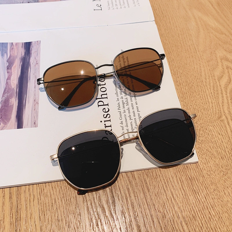 irregular metal retro square sunglasses women men newest shades sun glasses wholesale custom eyewear 2021 trendy goggle