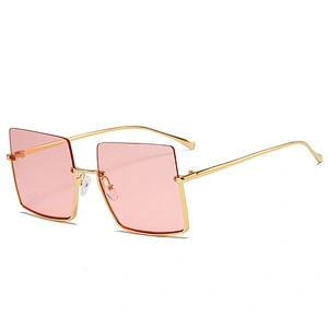 2021 Newest trendy square oversize trimming personality sunglasses wholesale women men eyewear shade sun glasses custom goggles