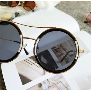 fashionable metal round sunglasses women men newest shades celebrity sun glasses wholesale custom eyewear 2021 trendy goggles