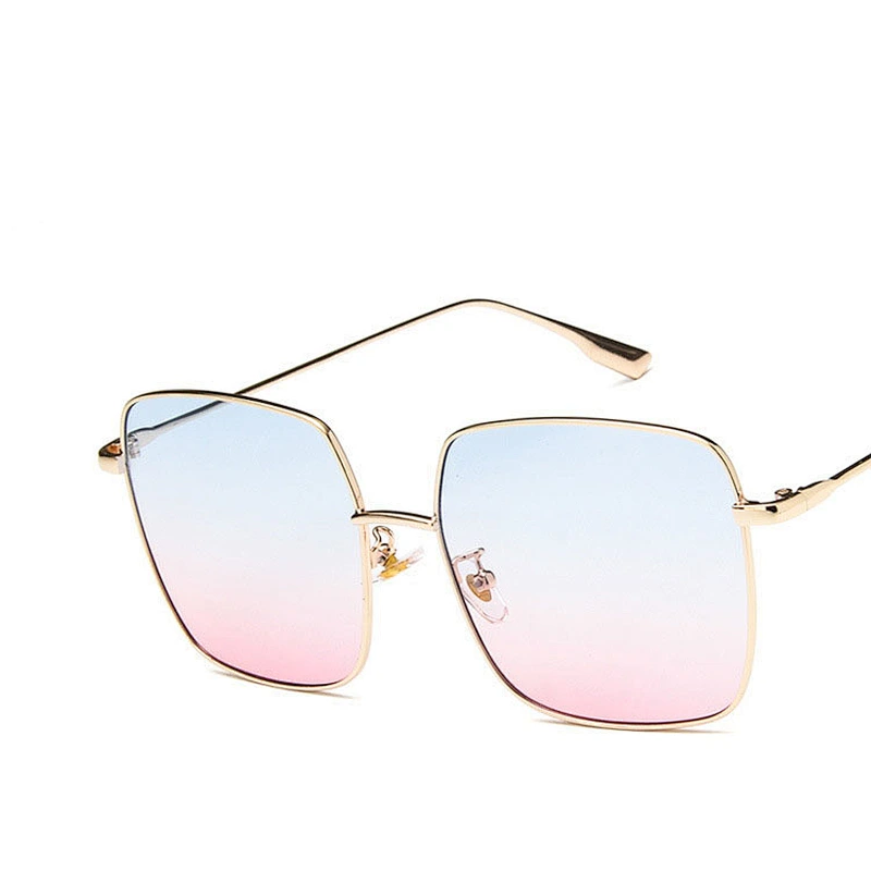2021 newest fashion metal square oversize trendy sunglasses women men eyewear shade vintage sun glasses wholesale custom goggles