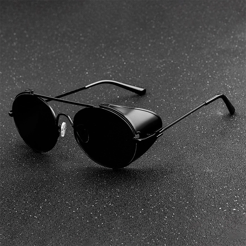 retro metal steampunk sunglasses women men newest shades fashion round sun glasses wholesale custom eyewear 2021 trendy goggles
