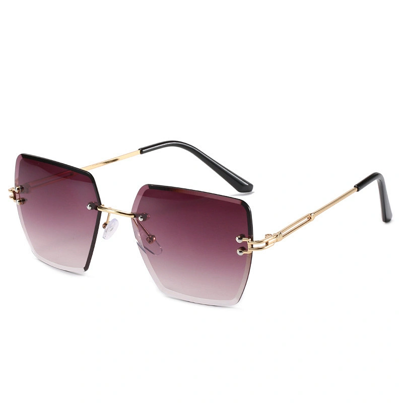 fashion sunglasses women men newest shadess retro rimless sun glasses  wholesale custom eyewear 2021goggles