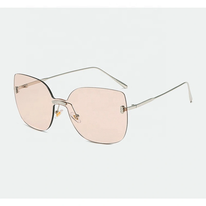 fashionable sunglasses women men newest shades rimless cat eye sun glasses oversized wholesale custom eyewear 2021 goggles