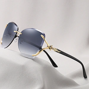 fashion rimless metal sunglasses women men newest shades retro vintage sun glasses wholesale custom eyewear 2021 trendy goggle