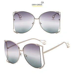 2021 pearl sunglasses women newest shades photochromic sun glasses oversized wholesale custom eyewear