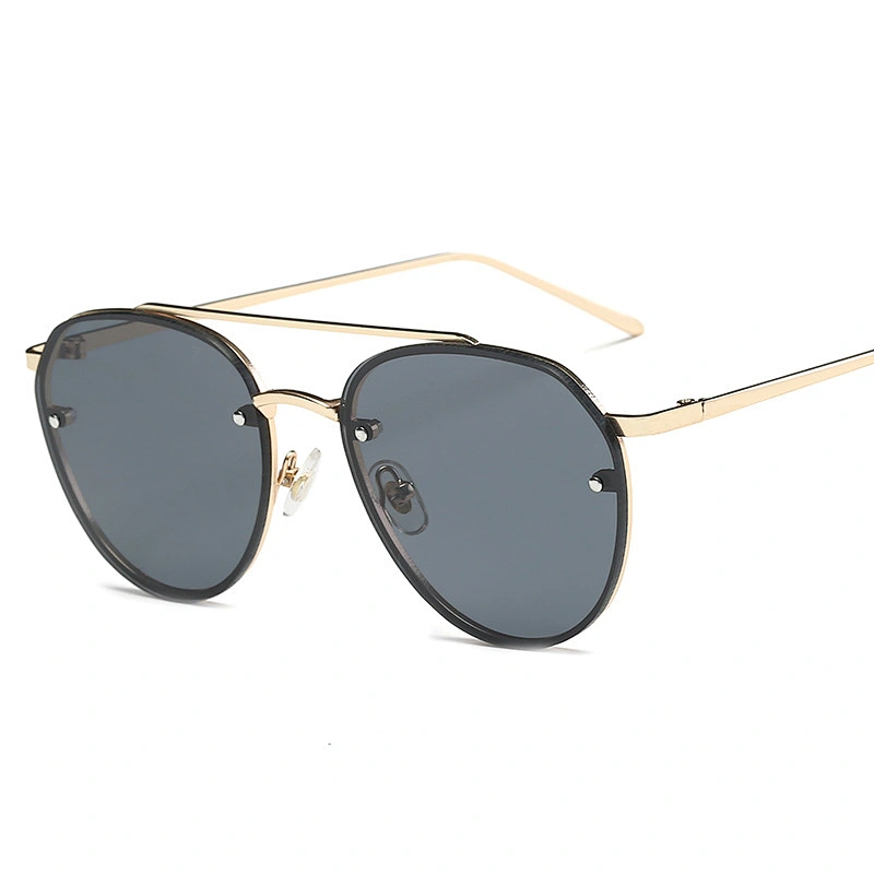 fashionable ocean piece rimless sunglasses women men newest shades retro sun glasses wholesale custom eyewear 2021 trendy goggle