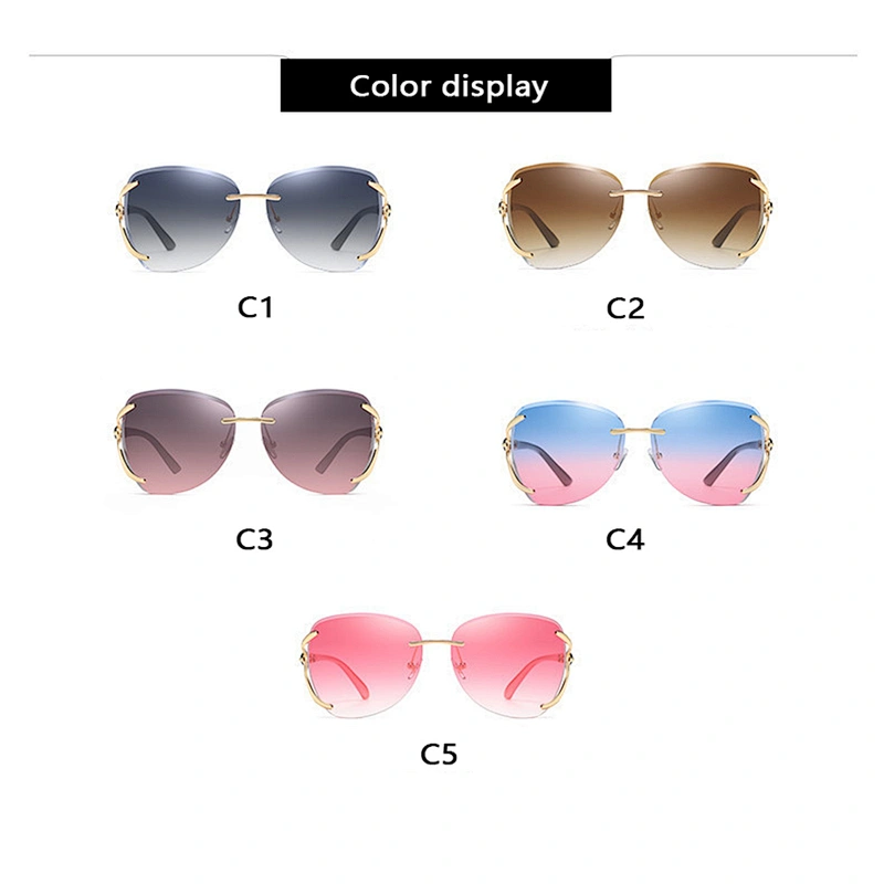 2021 newest fashion metal rimless trimming fox legs sunglasses women men eyewear shade sun glasses wholesale custom goggles