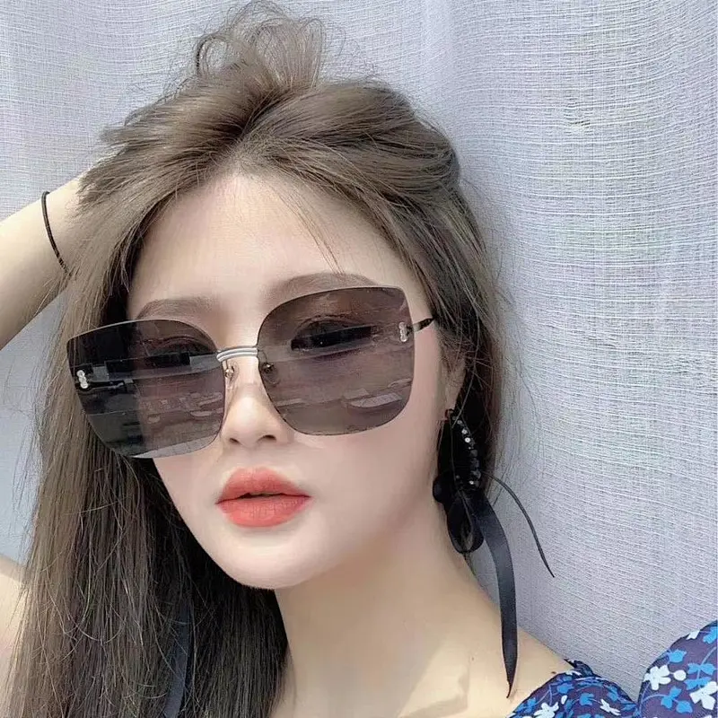 fashionable rimless cat eye sunglasses women men newest shades retro sun glasses wholesale custom eyewear 2021 trendy goggle