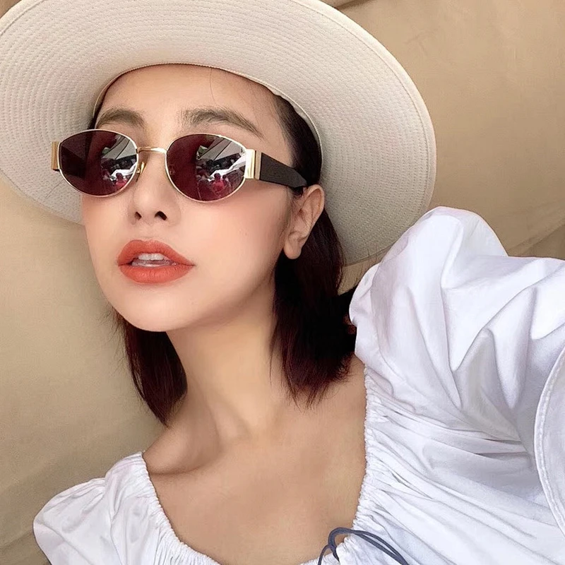 fashion small frame oval sunglasses women men newest shades sun glasses  wholesale custom eyewear 2021 trendy goggles