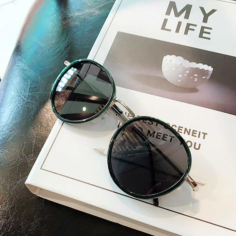 fashionable retro round frame sunglasses women men newest shades  sun glasses  wholesale custom eyewear 2021 trendy goggle