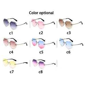 Newest fashion polygon trimming celebrity gradient sunglasses wholesale women men eyewear shade sun glasses custom goggles