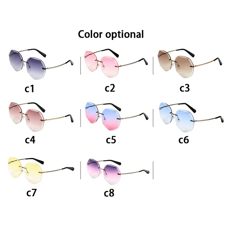 Newest fashion polygon trimming celebrity gradient sunglasses wholesale women men eyewear shade sun glasses custom goggles