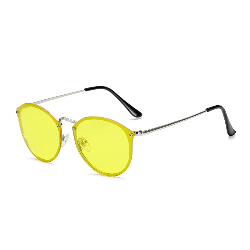 fashionable colorful rimless sunglasses women men newest shades retro sun glasses wholesale custom eyewear 2021 trendy goggle