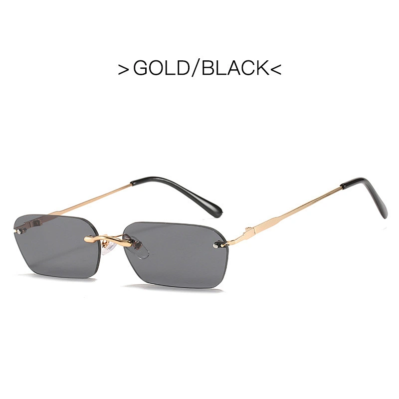 2021 newest fashion rimless polygonal sunglasses women men eyewear shade vintage trendy sun glasses wholesale custom goggles