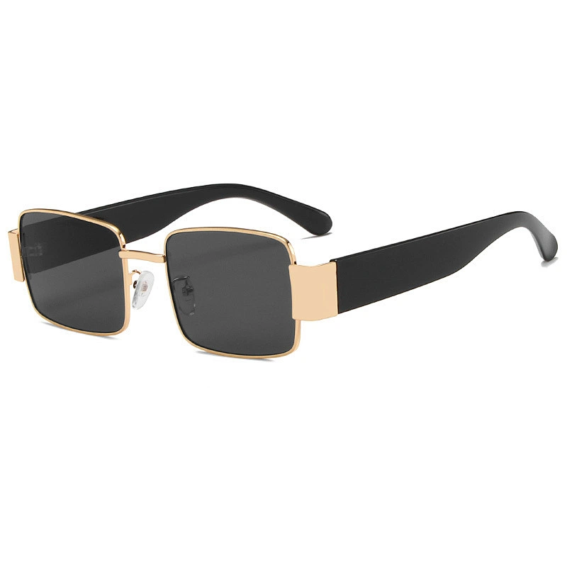 Newest fashion square metal celebrity hip hop trendy sunglasses women men eyewear shade sun glasses wholesale custom goggles