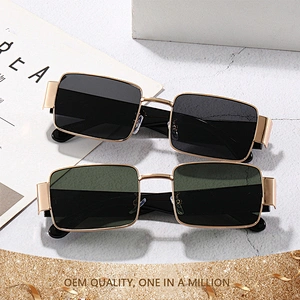 fashion sunglasses women men newest full rim frame metallic square shades sun glasses wholesale custom eyewear 2021 goggles