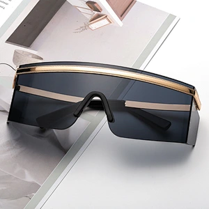 fashionable metal sunglasses women men newest shades square sun glasses oversized wholesale custom eyewear 2021 trendy goggles