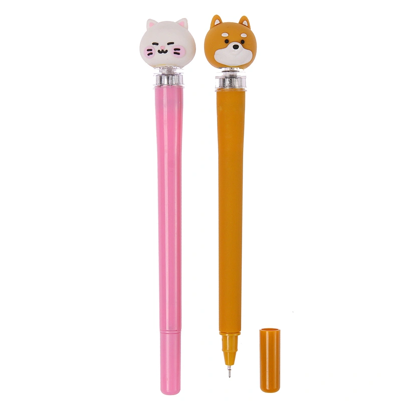 the dog spins the pen