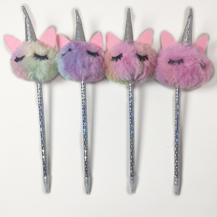 unicorn pompon pen
