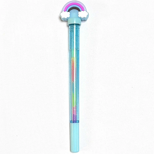 spinning rainbow color gel ink pen