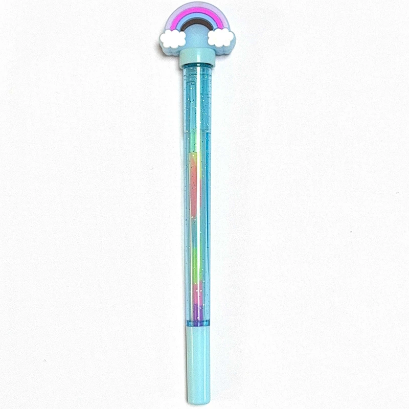 spinning rainbow color gel ink pen