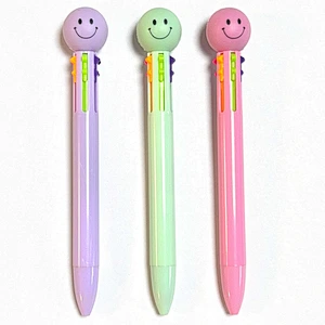 smile face 6in1 erasable gel ink pen