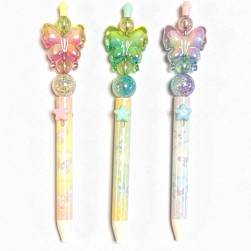 butterfly beaded retractable pen
