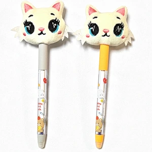 cat topper twist erasable gel ink pen