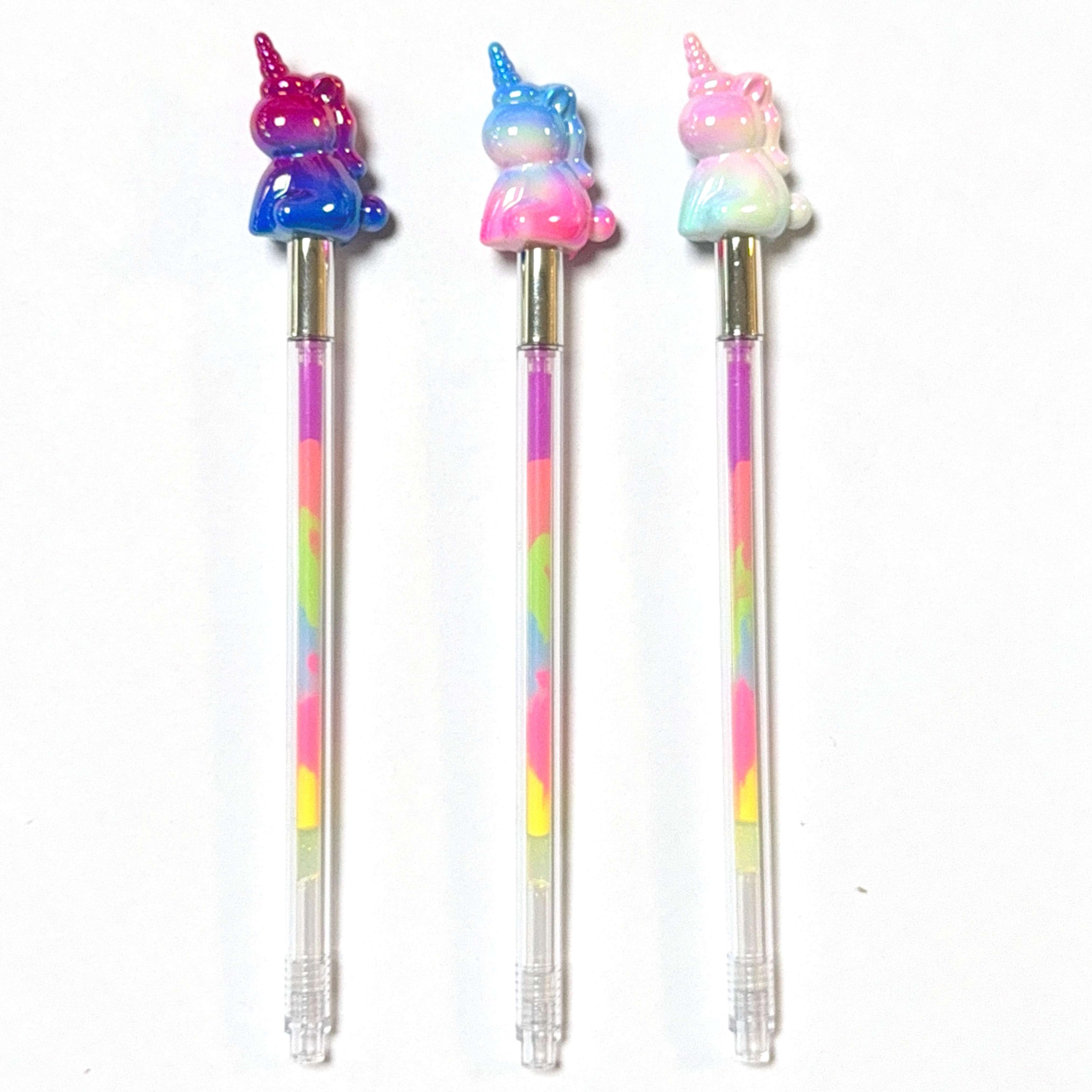 unicorn rainbow gel ink pen