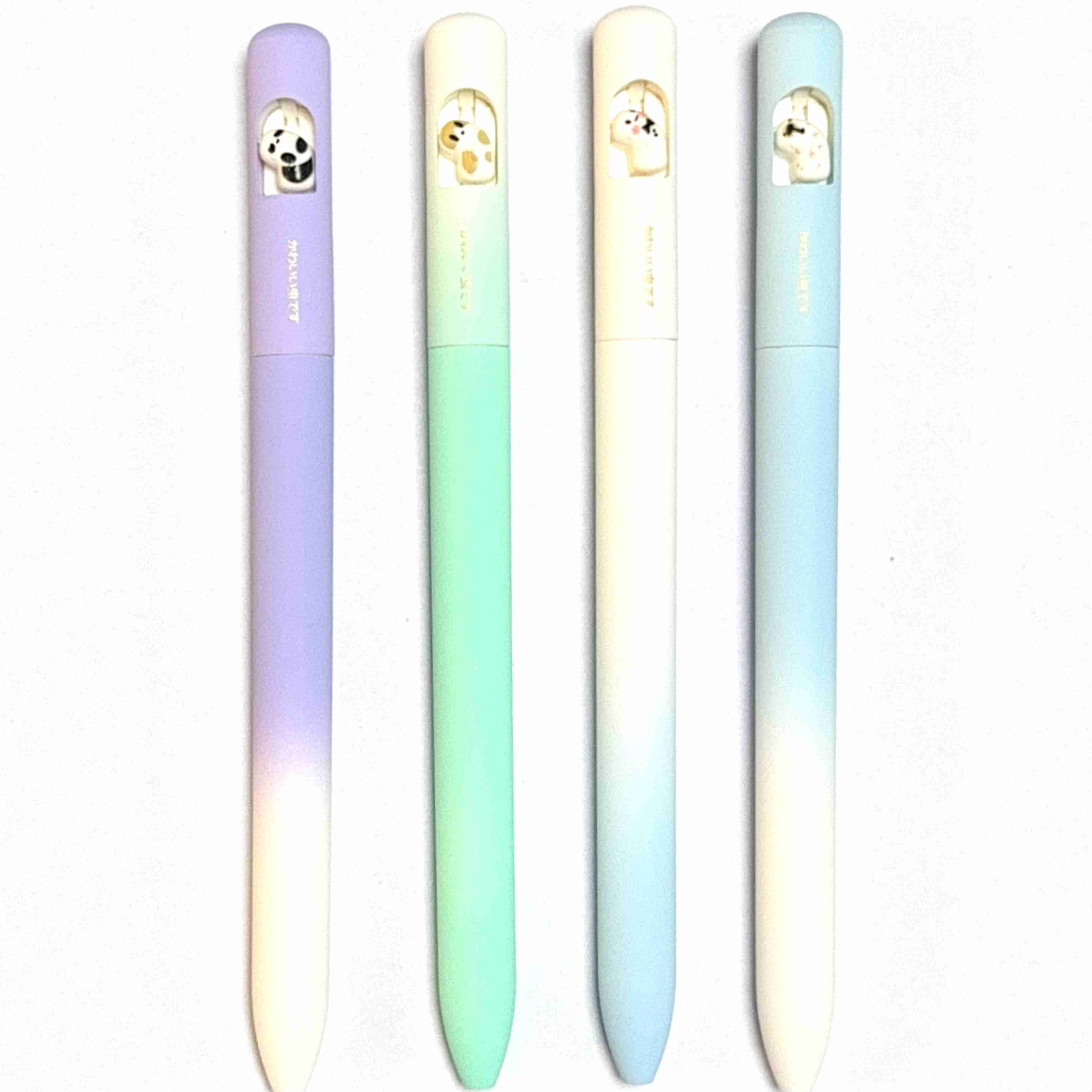 animal pop out twist erasable gel ink pen