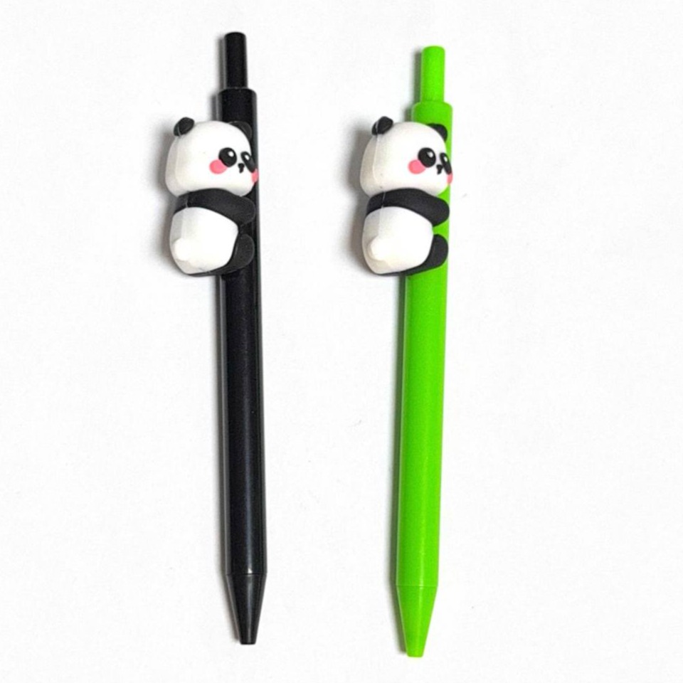click pen with a panda plush on the side