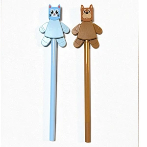 pen with animal-shaped eraser on top
