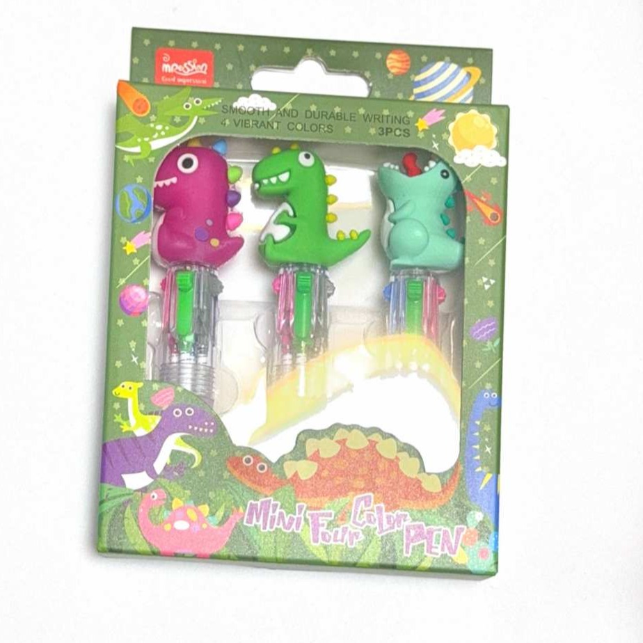 dinosaur multi-color pen set