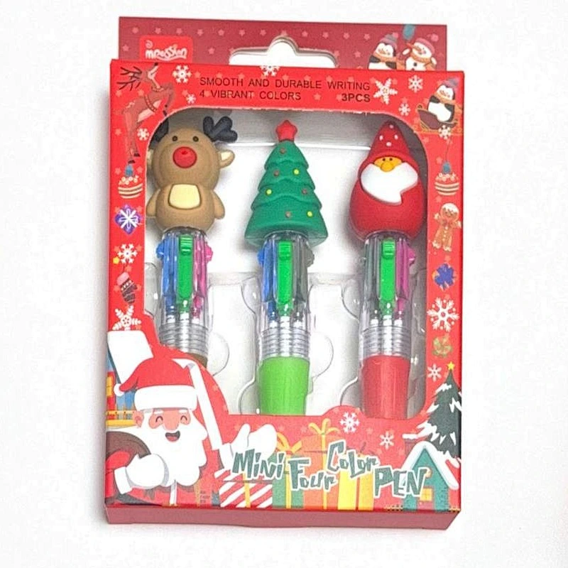 Christmas theme multi-color pen set